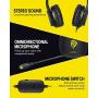 EasySMX Gaming Headset Xbox One Headset, PS4 Headset with Noise Canceling Mic, PC Headset with LED Light, Compatible with PC, PS4, Xbox One Controller(Adapter Not Included), Nintendo Switch, Mac