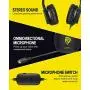 EasySMX Gaming Headset Xbox One Headset, PS4 Headset with Noise Canceling Mic, PC Headset with LED Light, Compatible with PC, PS4, Xbox One Controller(Adapter Not Included), Nintendo Switch, Mac