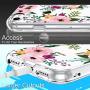 GiiKa iPhone 8 Case, iPhone 7 Case with Screen Protector, Clear Heavy Duty Protective Case Floral Girls Women Hard PC Back Case with Slim TPU Bumper Cover Phone Case for iPhone 8, Small Flowers