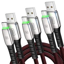 Micro USB Cable Android Charger, INIU 3 Pack (1.6+3.3+6.6ft) 3.1A QC Fast Charging Micro Phone Charger, Nylon Data Cell for Samsung S7 S6 S5, HTC, Kindle, Xbox One, PS4, Tablet, MP4, Speaker, etc.