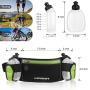 URPOWER Running Belt Multifunctional Zipper Pockets Water Resistant Waist Bag, with 2 Water Bottles Waist Pack for Running Hiking Cycling Climbing and for 6.1 inches Smartphones