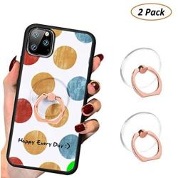 Transparent Phone Ring Cell Phone Ring Holder 360 Degree Rotation Round Finger Ring Stand Kickstand Compatible Most of Smartphones Set of 2 (Rose Gold)