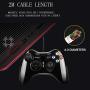 Wired Gaming Controller, OUTWIT Wired USB Game Controller Joystick for PC Plug and Play Gamepad with Dual-Vibration Turbo and Trigger Buttons for Windows/Steam/Android/ PS3/ TV Box, Fathers Day Gift
