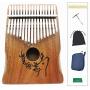 17 Key Kalimba Thumb Piano,Solid Wood Portable Finger Piano Musical Instrument,Gift for Kids and Beginners