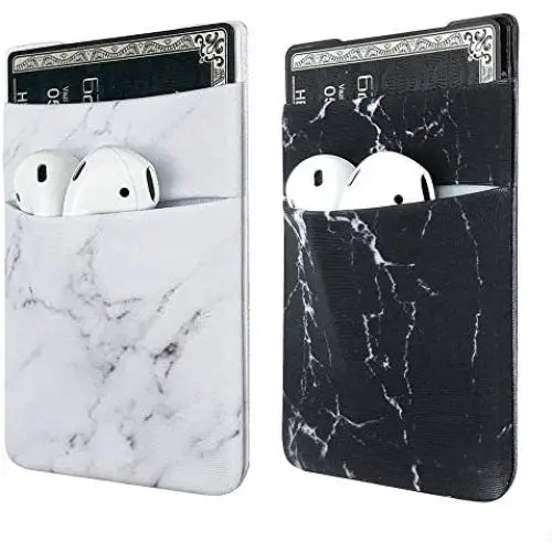 uCOLOR Two Pack Phone Card Holder Stretchy Lycra Wallet Pocket Credit Card ID Case Pouch Sleeve 3M Adhesive Sticker on iPhone Samsung Galaxy Android Smartphones (Black White Marble) uCOLOR Two Pack Phone Card Holder Stretchy Lycra Wallet Pocket Credit Card ID Case Pouch Sleeve 3M Adhesive Sticker on iPhone Samsung Galaxy Android Smartphones (Black White Marble)