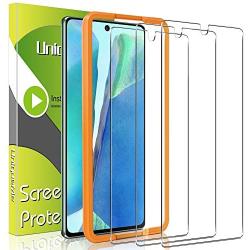 [3 Pack] UniqueMe Screen Protector for Samsung Galaxy Note 20 Tempered Glass,High Definition Easy Installation [Fingerprint Free] - Samsung Galaxy Note 20