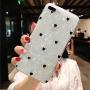 J.west iPhone 8 Plus Case/iPhone 7 Plus Case, Cute Ultra Thin [Tinfoil Series] Macaron Color Bling Lightweight Soft TPU Case Cover for iPhone 7 Plus / 8 Plus (Black Heart)