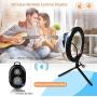 Ring Light with Tripod Stand, Oternal 10 Inches LED Ring Light for Phone, 3 Light Modes, 10 Brightness Levels, Adjustable Phone Holder, Ideal Accessory for Video, Streaming, Selfies, Make up