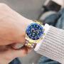 Mens Watches Chronograph Stainless Steel Waterproof Date Analog Quartz Fashion Business Wrist Watches for Men