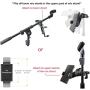 AccessoryBasics Music Boom Mic Microphone Stand Smartphone Mount w/360° Swivel Adjust Holder for Apple iPhone 11 Pro XR XS MAX X SE Samsung Galaxy S20 S10 12 Phones (Zoom Video Compatible)