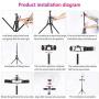 12" LED Ring Light with Tripod Stand, Circle Light, Selfie Ring Light, Kit with 3 Colors & 10 Brightness for Makeup/YouTube Video/Live Streaming/Camera/Phone Video Shooting