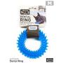 PET IN A BAG Dog Toothbrush Chew Toy for Small and Medium Dogs - Non-Toxic Teeth Cleaning Dog Tartar Remover - Baby Blue Rubber Ring for Dogs with Health Benefits - Murphy & Roxy