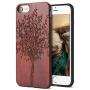 YFWOOD Compatible for Wood iPhone 8 Case, Real Wood Engraving Tree Soft Rubber Cushion Shock Absorption Flexible Anti-Scratch Bumper Protective for iPhone 7/8 iPhone SE 2020 Case