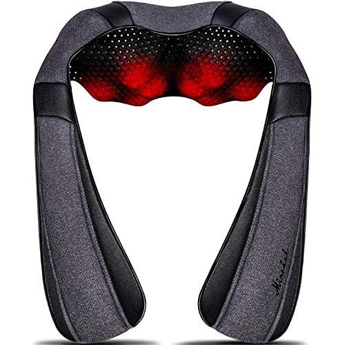 Back Massager, Shiatsu Back Neck Massager with Heat, Electric Shoulder Massager, Kneading Massage Pillow for Neck, Back, Shoulder, Foot, Leg, Muscle Pain Relief, Home,Office,Car Use - Christmas Gifts