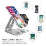 Apple Watch Stand, OMOTON 2 in 1 Universal Desktop Stand Holder for iPhone and Apple Watch Series 5/4/3/2/1 (Both 38mm/40mm/42mm/44mm) (Silver)