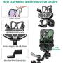 SYOSIN Bike Phone Mount, 360° Rotation Universal Bicycle Motorcycle Phone Mount Holder Handlebar Stand Cradle Clamp Compatible with iPhone 11 Pro Max/XR/XS/8/7/6s Plus 4.5"-6.5" Phone
