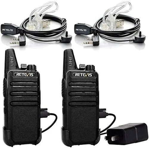 Retevis RT22 Walkie Talkie Long Range,2 Way Radio Rechargeable,Two Way Radio with 2 Pin Earpiece Headset Adults Children Field Camping Driving(2 Pack) Retevis RT22 Walkie Talkie Long Range,2 Way Radio Rechargeable,Two Way Radio with 2 Pin Earpiece Headset Adults Children Field Camping Driving(2 Pack)