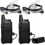 Retevis RT22 Walkie Talkie Long Range,2 Way Radio Rechargeable,Two Way Radio with 2 Pin Earpiece Headset Adults Children Field Camping Driving(2 Pack)