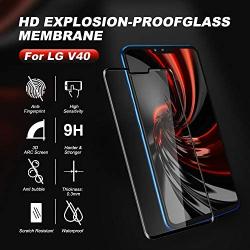 Yersan LG V40/V50 ThinQ Screen Protector [2 Pack], Full Coverage 9H Hardness Anti-Scratch HD Clear Case Friendly Tempered Glass Screen Protector Film for LG V40/V50 ThinQ