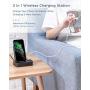 seenda Wireless Charger with 2 USB Ports, 26W 3-in-1 Multi-Device Wireless Charging Stand Station Built-in AC Adapter, for iPhone 11, 11 Pro, XS Max, XR, XS, X, 8 Plus, Galaxy S20, S10, Note10