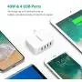 USB Wall Charger RAVPower 40W 8A 4-Port Multi-Port Travel Charger Charging Station, Compatible iPhone 11 Pro Max XS Max XR X, Ipad Pro Air Mini, Galaxy S9 S8 Note 8 Edge, Smartphone, Tablet and More USB Wall Charger RAVPower 40W 8A 4-Port Multi-Port Travel Charger Charging Station, Compatible iPhone 11 Pro Max XS Max XR X, Ipad Pro Air Mini, Galaxy S9 S8 Note 8 Edge, Smartphone, Tablet and More