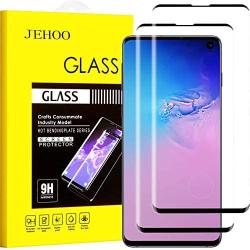 JEHOO Samsung Galaxy S10 Screen Protector,2 Pack Tempered Glass Screen Protector[9H Hardness][Anti-Bubbles][High Definition]Screen Protector for Galaxy S10