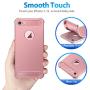 SUPBEC iPhone 7/8 Case with Card Holder and [ Screen Protector Tempered Glass x2Pack] Protective Ultra-Thin-Slim Cover with Silicone TPU Shockproof Rubber Wallet Case for iPhone7 / iPhone8-Rose Gold