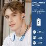 Friencity Bluetooth Headphones Earbuds for TV Watching w/Faststream Low Latency, Wireless Neckband Earphones with Noise Cancelling Mic for PC Cell Phones, 16H Playtime, Pair to Transmitter No Delay