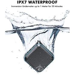 IPX7 Waterproof Bluetooth Speaker, Portable Wireless Outdoor Speaker with Stereo Sound, Enhanced Bass, Built in Mic, AUX/SD/TF Card Play, 12H Playtime, Bluetooth speaker for Shower, Home, Beach, Pool