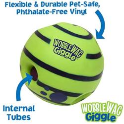 Wobble Wag Giggle Ball, Interactive Dog Toy, Fun Giggle Sounds When Rolled or Shaken, Pets Know Best, As Seen On TV