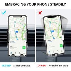 VICSEED Easy Car Phone Mount, Upgraded Air Vent Phone Holder for Car, Handsfree Cell Phone Car Mount Fit for iPhone SE 9 11 Pro Max XR Xs Max Xs X 8 7 6 Plus, Samsung Note 10 S20 S10 S9 LG Google Etc.