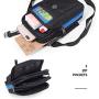 Sentient Wolf Water-Resistant Oxford Fabric Multifunction Phone Bag One Shoulder Phone Waist Bag Diagonal Cross Bag Smart Phone Case Outdoor Bag
