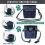 PetAmi Dog Treat Pouch | Dog Training Pouch Bag with Waist Shoulder Strap, Poop Bag Dispenser and Collapsible Bowl | Treat Training Bag for Treats, Kibbles, Pet Toys | 3 Ways to Wear