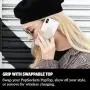 PopSockets PopGrip: Swappable Grip for Phones & Tablets - White on Black
