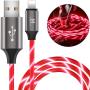 LED Phone Charger Cable - 6.5ft Light Up Visible Flowing Charger Charging Cord Compatible with 11 Pro Max XS XR X 8 7 6S 6 Plus 5S 5 (Red)
