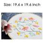 7 Pcs/Set Linen Needlework Fabric Solid Colour Cloth Garments Crafts Accessories Square Embroidery Cloth(5050CM)