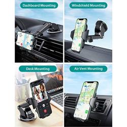 VICSEED Universal Car Phone Mount Car Phone Holder for Car Dashboard Windshield Air Vent Long Arm Strong Suction Cell Phone Car Mount Fit with iPhone SE 11 Pro X XS Max XR Galaxy S20 All Phones