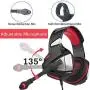 Gaming Headset for PS4 Xbox One, Gaming Headphones with Mic Stereo Surround Noise Reduction LED Lights Volume Control for Laptop, PC, Tablet, Smartphones - Red Gaming Headset for PS4 Xbox One, Gaming Headphones with Mic Stereo Surround Noise Reduction LED Lights Volume Control for Laptop, PC, Tablet, Smartphones - Red