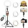 8 Selfie Ring Light with Adjustable Tripod Stand - Upgraded Dimmable Camera Ring Light with Phone Holder for TikTok/YouTube/Live Stream/Makeup/Photography Compatible with iPhone Android Samsung 8 Selfie Ring Light with Adjustable Tripod Stand - Upgraded Dimmable Camera Ring Light with Phone Holder for TikTok/YouTube/Live Stream/Makeup/Photography Compatible with iPhone Android Samsung