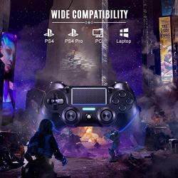 PS4 Controller ORDA Wireless Gamepad for Playstation 4/Pro/Slim/PC and Laptop with Motion Motors and Audio Function, Mini LED Indicator, USB Cable and Anti-Slip - Blue