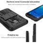 RioGree Phone Case for Samsung Galaxy J2 / Core / J2 Dash /J2 Pure / J2 Shine Case, with Screen Protector for Boys Girls Heavy Duty Cell Phone with Kickstand Cover, Black