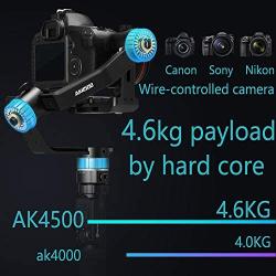 FeiyuTech AK4500 3-Axis Gimbal Stabilizer Payload 4.6 KG for Mirrorless & DSLR Camera for Sony A7M3 A7R3,Canon 1DX 6D 5D IV,Panasonic GH5 GH5S,Nikon D850,Detachable Design(Include Motion Controller)