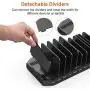 Alxum 60W 10 Port USB Charging Station Multiple Charger Station, USB Organizer Stand for iPad, iPhone Xs Max, X, 8 Plus, Samsung Galaxy, Google Pixel, LG stylo, Black Alxum 60W 10 Port USB Charging Station Multiple Charger Station, USB Organizer Stand for iPad, iPhone Xs Max, X, 8 Plus, Samsung Galaxy, Google Pixel, LG stylo, Black
