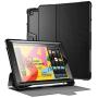 Poetic Explorer Series Designed for Apple iPad 10.2 2019, 7th Generation, Full Body Triple Layers Tough 360 Degree Stand Folio Cover case with Built-in Screen Protector and Pencil Holder, Black