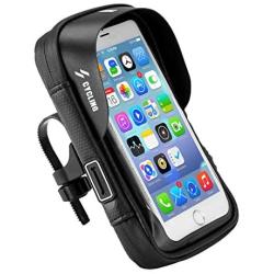 VOANZO Bicycle Bag, Waterproof Mobile Phone Stand Bag, Navigation Bicycle Riding Equipment Accessories Before The Bag (5.8 inches)