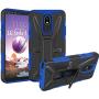 HNHYGETE Designed for LG STYLO 5 Plus(2019) Case,LG Stylo 5 Cell Phone Case,Dual Layer Heavy Duty Non Slip Shockproof Bumper Rugged Protective Cover (Blue)