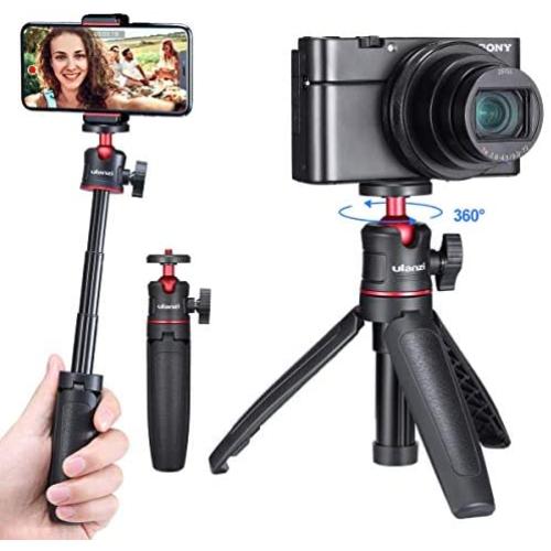 ULANZI MT-08 Extension Pole Tripod, Mini Selfie Stick Tripod Stand Handle Grip for iPhone 11 Pro Max Samsung OnePlus Google Smartphone Canon G7X Mark III Sony RX100 VII A6400 A6600 Cameras Vlogging