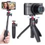 ULANZI MT-08 Extension Pole Tripod, Mini Selfie Stick Tripod Stand Handle Grip for iPhone 11 Pro Max Samsung OnePlus Google Smartphone Canon G7X Mark III Sony RX100 VII A6400 A6600 Cameras Vlogging