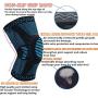 Knee Braces for Men and Women- Compression Knee Brace with Patella Gel Pads & Side Stabilizers - Knee Support Compression Sleeves Knee Wraps for Meniscus Tear, ACL, MCL Running (X-Large, Blue Black)