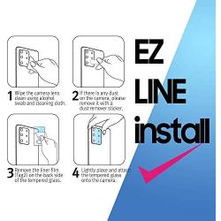 [DOME GLASS EZ] Samsung Galaxy Note 20 Ultra Camera Protector by Whitestone [One Touch installation] Scratch-resistant Camera lens protector for Clear view - Two Pack